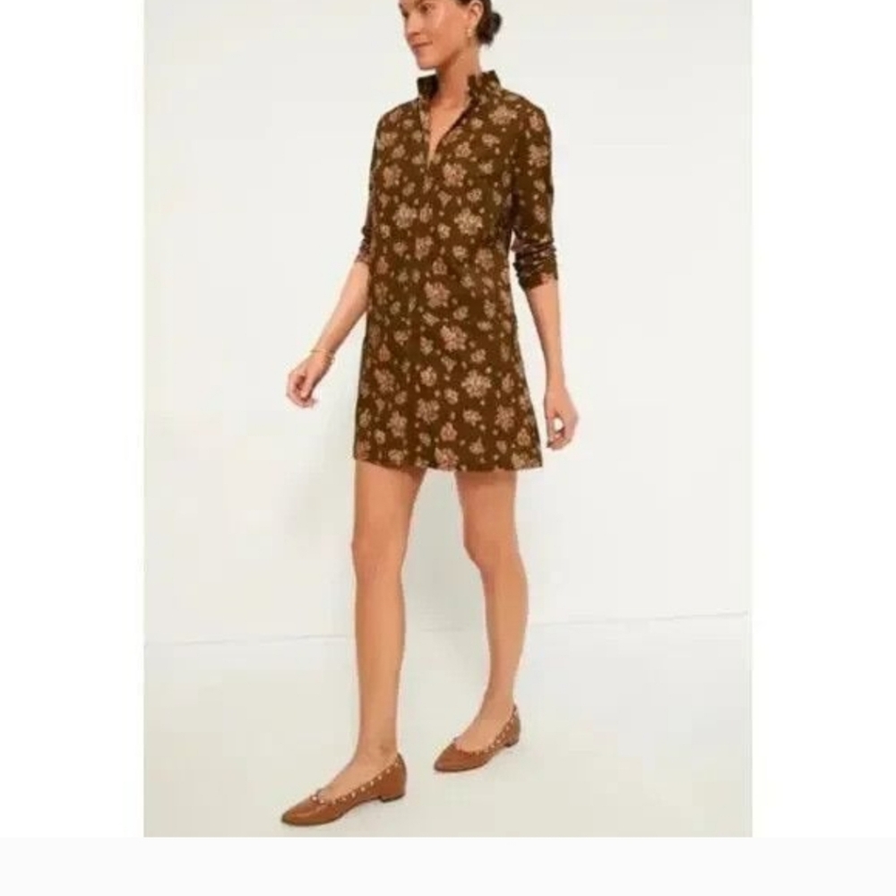 Tuckernuck Clifton Brown Crduroy Dress In Hazel Bouquet